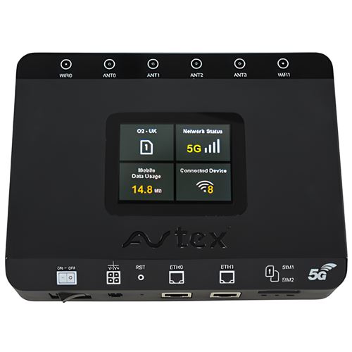 Kit Antenne 5G Avtex blanche + Routeur 5G - Wifi 6