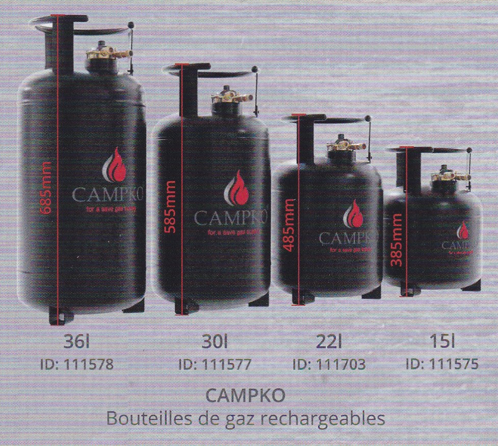 Bouteille Seule Acier Campko 30l