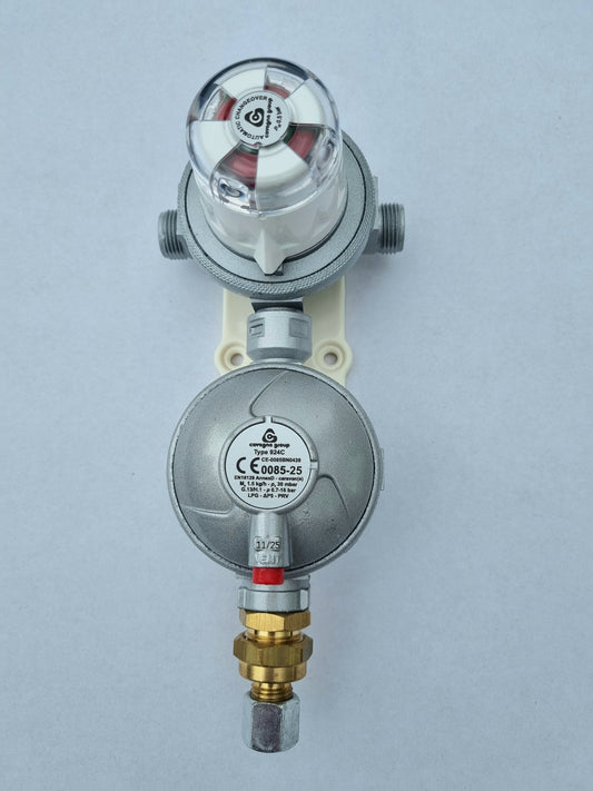 Détendeur 30 Mbar sortie tuyau 10mm Avec Inverseur Auto Pour Installation Gaz & Gpl